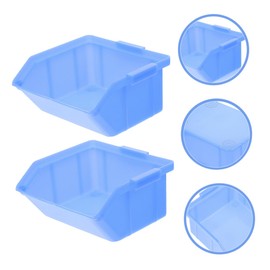 Operitacx 4 Stück Lagerbehälter Für Lagerbedarf Aufbewahrungs Organizer Behälter Vorratskammer Stapel Hardware Küchenregal Aufbewahrungsbehälter Großer Werkzeugteil Organizer