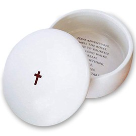 Baptism Gift or First Communion Gift - Round Keepsake Box