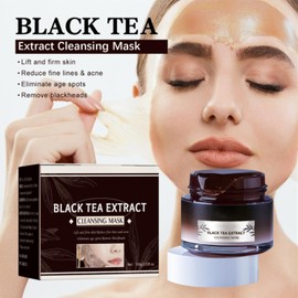 YG LianKai 2PC Soly Black Tea Face Mask, Skinning Peel off Mask with Black Tea extracts, Deep Cleansing Pores, Remove Blackheads, Oil Control, Moisturizing for All Skin Types