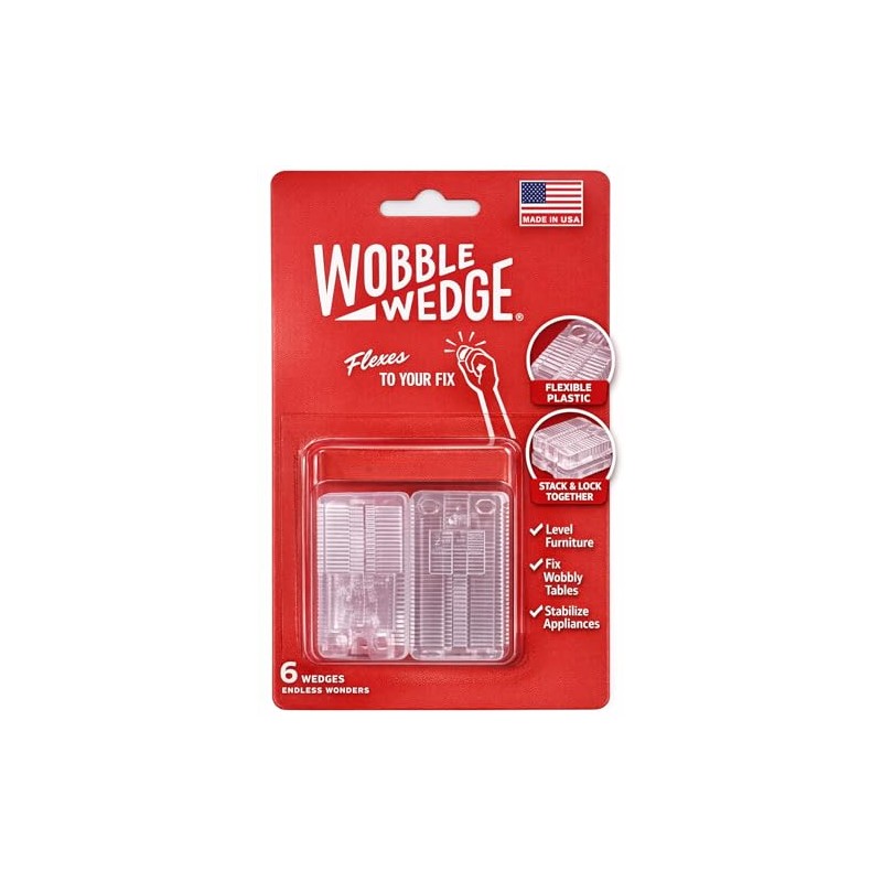Wobble Cuñas de plástico flexibles Multiusos para nivelar muebles, mesas,