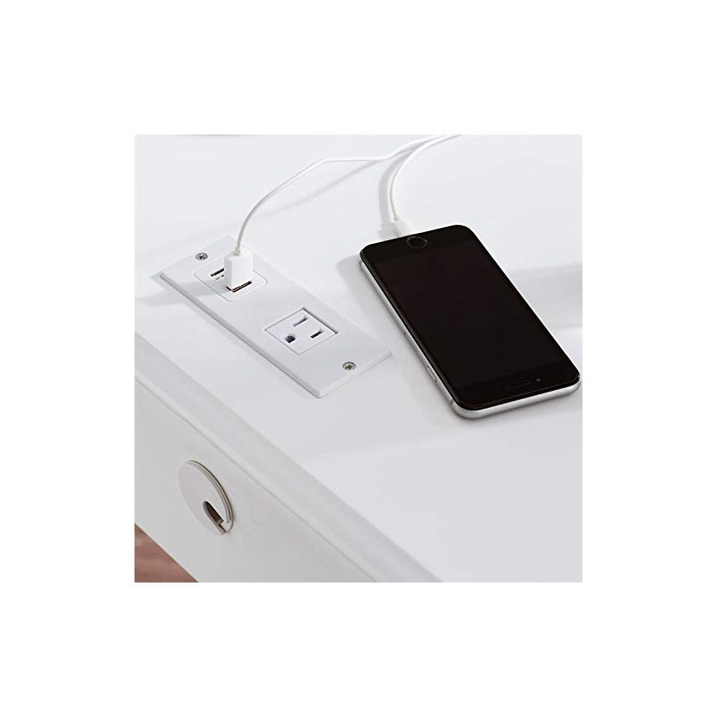 Leick Coastal Notions Nightstand, White