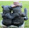 Bear Couple Statue with Solar Light Solar Bear Lantern Figurine