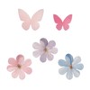 Dekora, Flores y Mariposas Lilas de Oblea, Flores Comestibles, Decoraciones