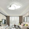 YIYIBYUS Modern Heart Shaped Ceiling Light, Crystal Flush Mount Led