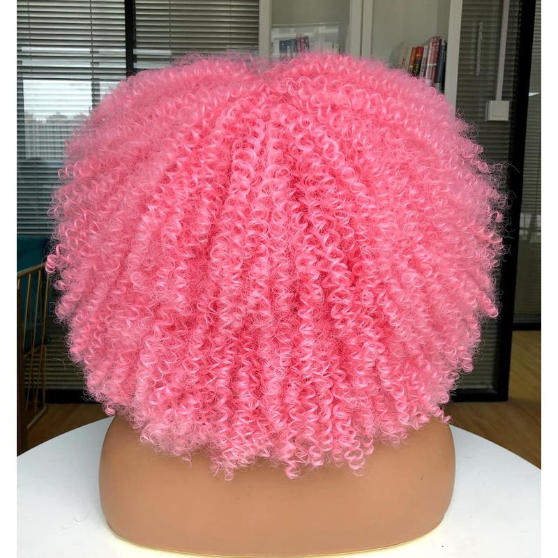 Curly Afro Wigs for Black Women Curly Wig with Bangs