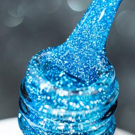 BURANO Blue Reflective Glitter Gel Nail Polish, UV LED 7.3ml Sparkle Nail Polish Holographic Glitter Gel Curing Need for DIY Home S24