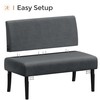 Yaheetech Small Comfy Sofa Mini Loveseat Couch 2-Seater Armless Sofa