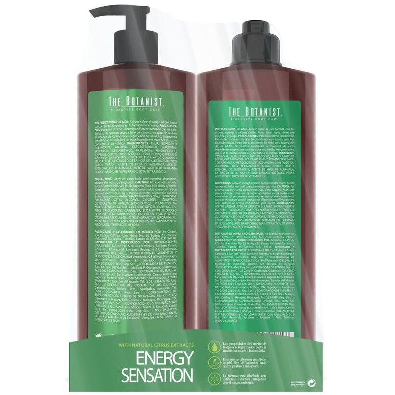 THE BOTANIST 2Pack Body Wash Bergamot Basil 400 ml +