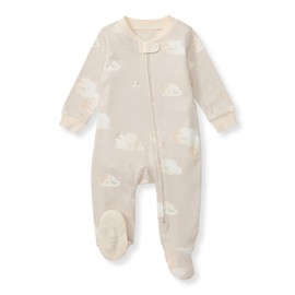 Burt's Bees Baby Boys Footed Pajamas, Sleep and Play Loose Fit, 100% Organic Cotton Soft One-piece PJs, Sizes NB to 6-9 Months