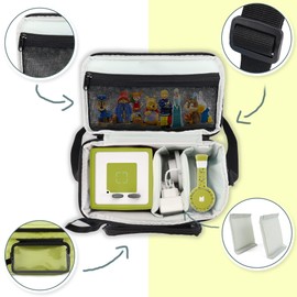 Bag for Toniebox Starter Set, with Removable Clear Bag for Tonies Characters UK, Portable Carry Case for Tonies Accessories, Green