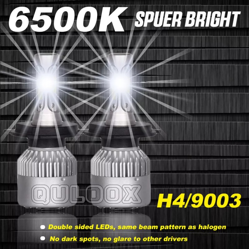 QULOOX Pair 7" Inch Round LED Headlights DRL for Ford