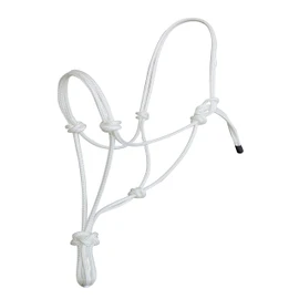 Natural Horsemanship Rope Halter Headcollar For Pat Parelli Horse Training Method (Extra Full/Warmblood, White)