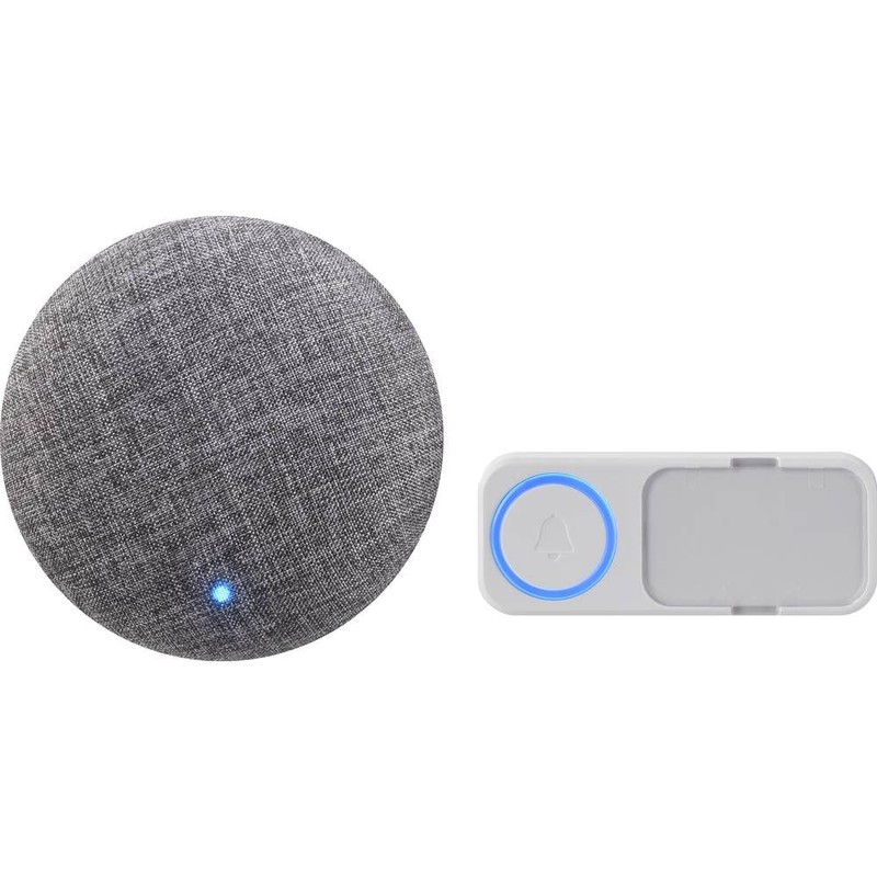 sygonix SY-4671640 Wireless Bell Complete Set with Name Plate, Self-Playable,