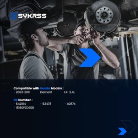 SYKRSS Exhaust Manifold Rear Catalytic Converter Kit Direct-Fit Compatible with Honda Element 2003-2011 2.4L, OE: 642184, 53478, 40874, 18160PZDS00, Replace(EPA Compliant)