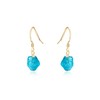 Apatite Raw Nugget Earrings in 14k Gold Fill