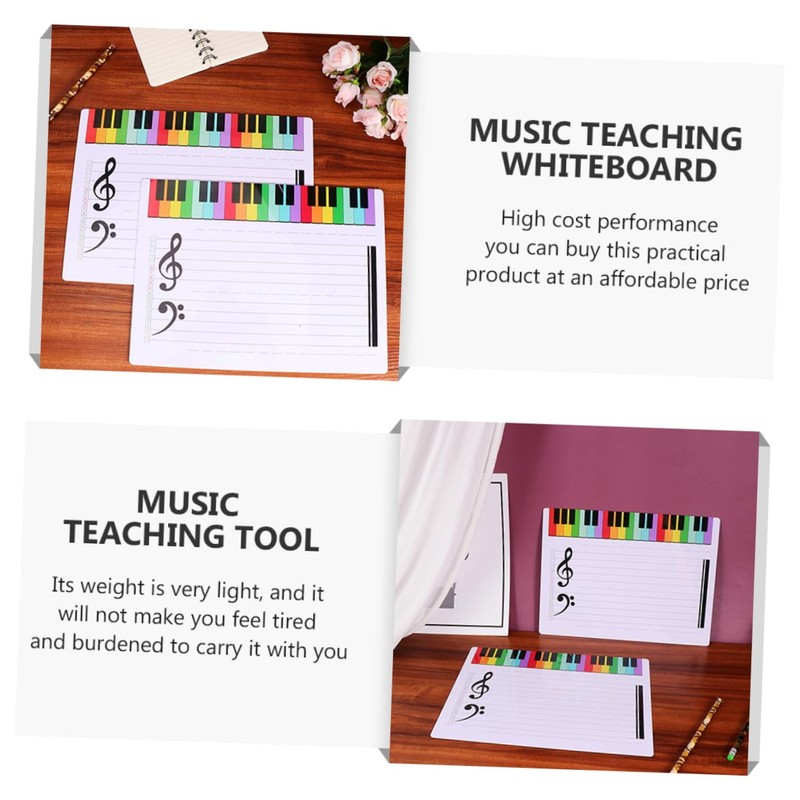 Dry Erase Music Staff Whiteboard Erasable Musical Note Board for