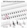 134 Pcs Bottom Lashes Cluster, 2 Styles 5-6 mm Under