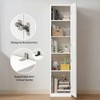 OSLIFE Librero Organizador con Puertas, Alacenas de Madera para Cocina