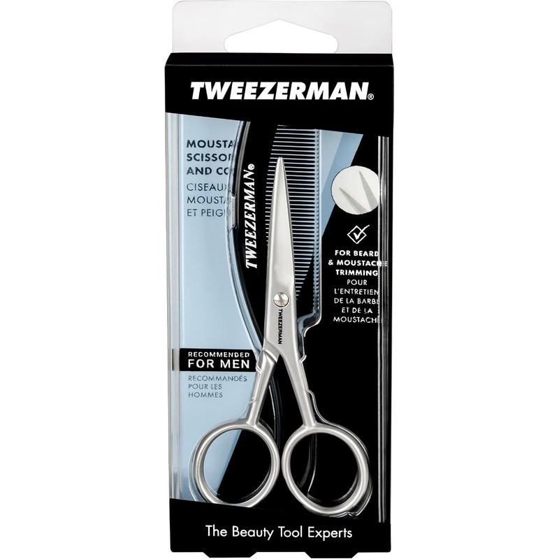 Tweezerman G.E.A.R. Moustache Scissors with Comb