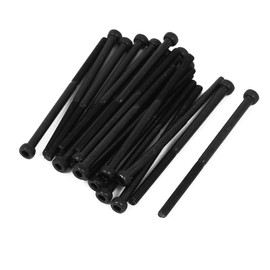uxcell M2.5x45mm 12.9 Alloy Steel Hex Socket Screws Partially Threaded Bolt Black 20Pcs