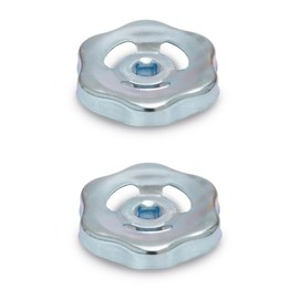 Ganter Normelemente Sheet metal hand wheel, valve wheel, valve handle, shut-off valve, pack of 2, GN 227.6-ST-130-V12-ZB, diameter 130 mm, square V12