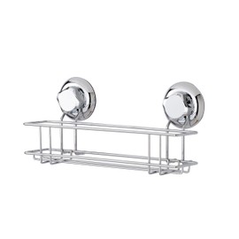 Compactor Bestlock Wall Mounted Small Kitchen Spice Rack, Suction Cup Mounting, Supports up to 12Kg, Anti-Rust Chrome Plated Iron, 28.5 x 9.4 x 13.7cm, RAN6993