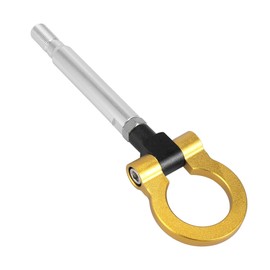 X AUTOHAUX Car Front Bumper Trailer Ring Towing Hook Screw Gold Tone