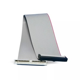 SolutionCables 1ft IDC40 IDE Extension Cable Male to Female 40 Pin - Gray