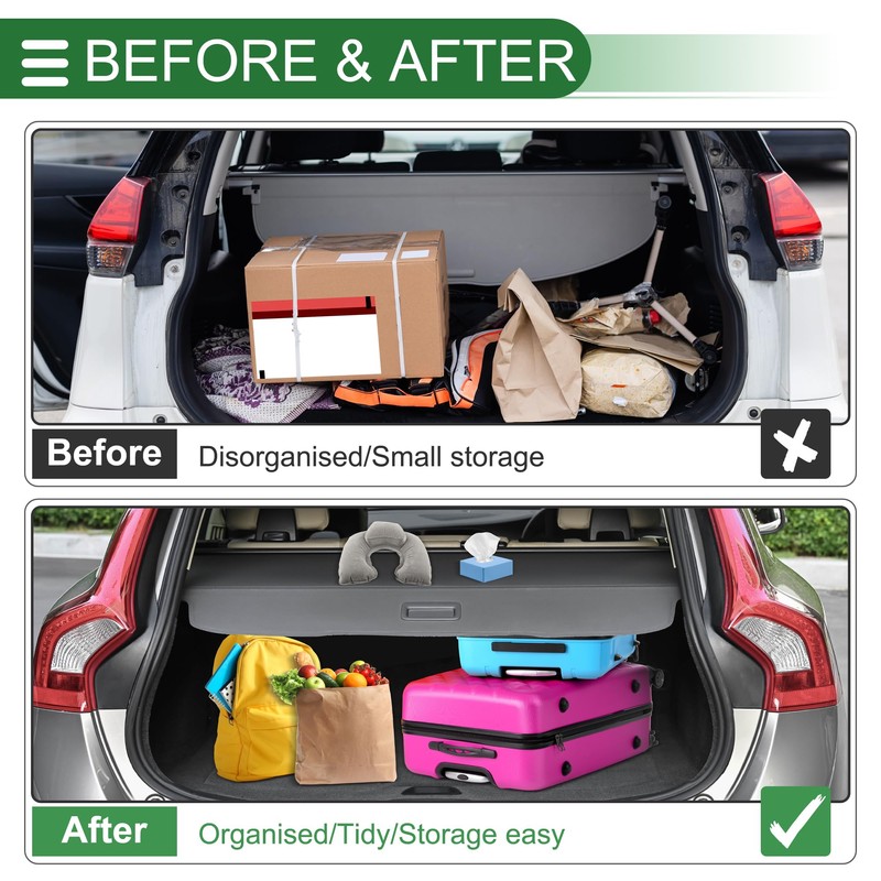 Car Trunk Retractable Cargo Cover for Jeep Compass 2017-2024 Aluminum