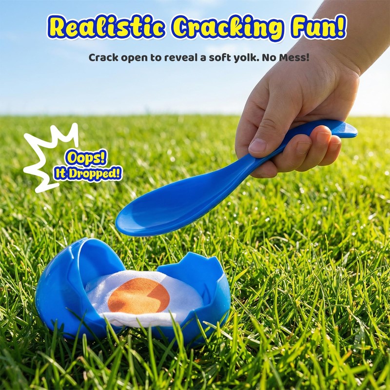 LovesTown Egg Spoon Race Game Set for Outdoor Yard Party