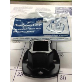 Gilpin 1 " SQUARE RAILING POST FLOOR FLANGE For Black 1" Post (NEW)