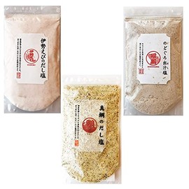 Misumiya Suisan Umami Soup Salt / Seasoning Salt Flavor Comparison Set of 3 Types Set Red Snapper / Nodoguro / Ise Shrimp 1 Bag Each 5.6 oz (160 g)