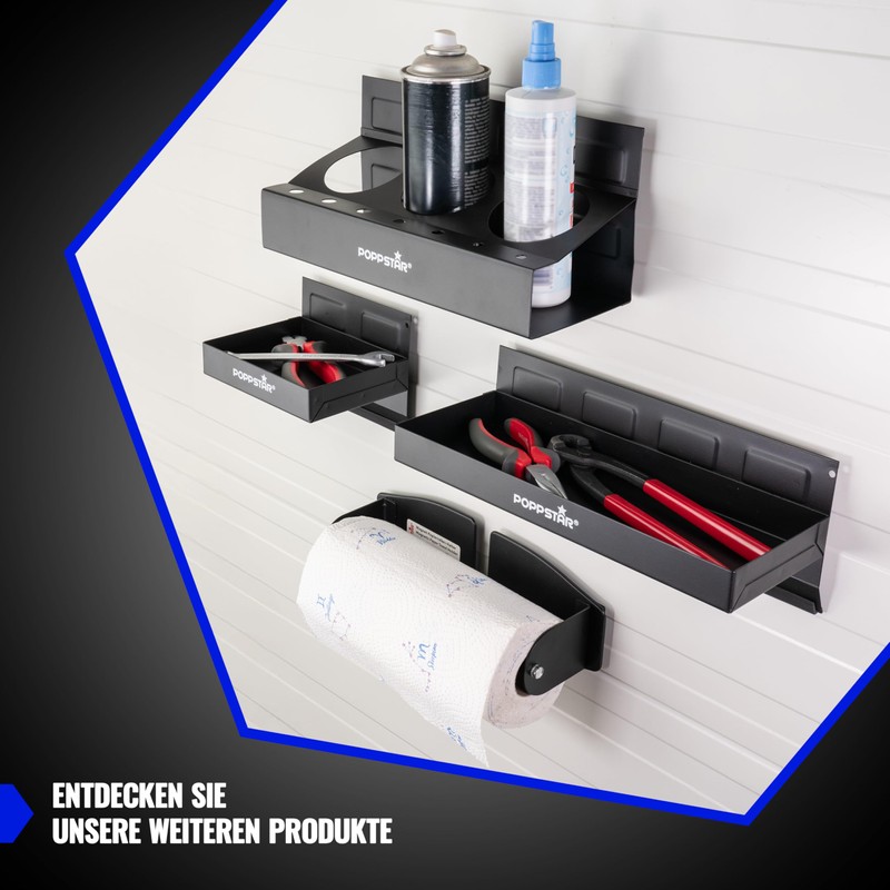 Poppstar Magnetic Paper Roll Holder, 2 Pieces, Strong, Material: Steel,