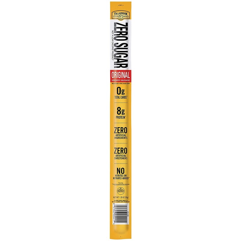 Tillamook Country Smoker Zero Sugar Keto Friendly Meat Stick, Original,