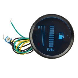 Motorcycle Fuel Level Gauge 52mm Housing Diameter LED Light Display Fuel Tank Fuel Level Meter 12V Blue Light