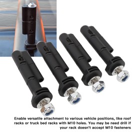 Mounting Pins for Recovery Boards, 4 Pcs Traction Board Mount Pin Set with Password Lock for MaxTrax MKII LITE and Mini Recovery Boards, Easy Installation, 360 Degree Rotatable