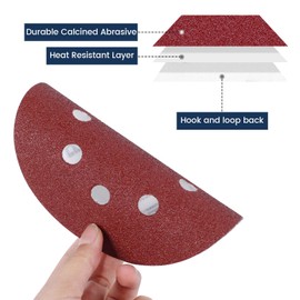 125mm Sanding Discs,100Pcs Orbital Sander Discs Hook and Loop Sanding Pads for Random Orbital Sander (80 Pieces - 40 Grit)