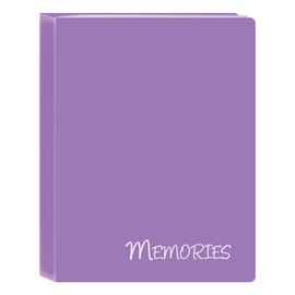 Pioneer Photo Albums I-46M/PR 36 Pockets Hold Memories Mini Photo Album, Purple, 4" x 6"