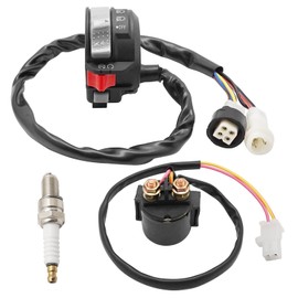 M MATI Start Stop Headlight Switch & Starter Solenoid Relay & Spark for Yamaha Warrior 350 87-95 Big Bear 350 Moto-4 350 250 22 86-94 Terra Pro 88 59V-83973-09-00 3HP-83973-00-00 4KD-81940-00-00