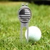CHIVENIDO Premium USA Flag Metal Golf Divot Repair Tool and