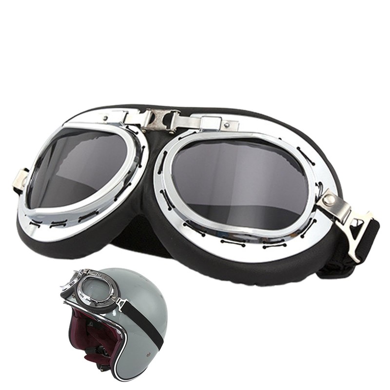 Motorcycle Goggles for Men - Windproof Pilot Goggles for Motorcycle