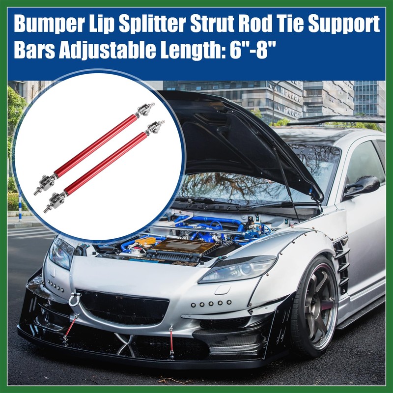 Motoforti 6"-8" 150mm Car Front Bumper Lip Splitter Strut Rod