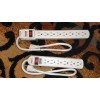 6 or 8 Outlet Power Strip w Built in Surge