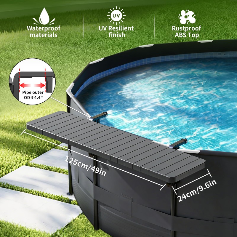 CLICLIET Pool Bar for Above Ground Pool, Pool Side Table