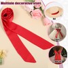 Lusofie Red Bowtie, Ribbon Bow Tie, Self Red Bow Tie,