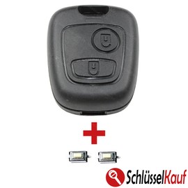 Peugeot Car Key Shell 106 107 206 207 306 307 Boxer Expert + 2 x Button Micro Buttons