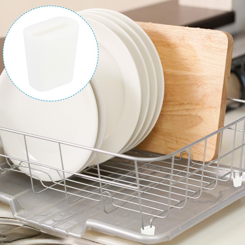 PATIKIL Kitchen Sink Rack Feet, 50 Pack Plastic, White, 19x18