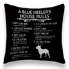 TUNW Blue Heeler Throw Pillows Cushion Cover Decorative Pillowcase, Blue