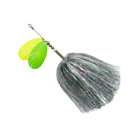SEASKY Fishing Spinner Bait Musky Metal Spoon Shell Tinsel 45g Saltwater