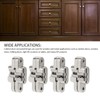 4Pcs Mini Zinc Alloy Cross Hidden Hinge 180 Degree Swing